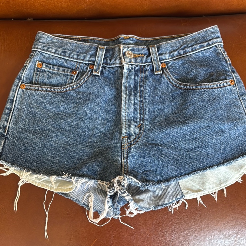 Levi's Distressed Blue Jean Shorts